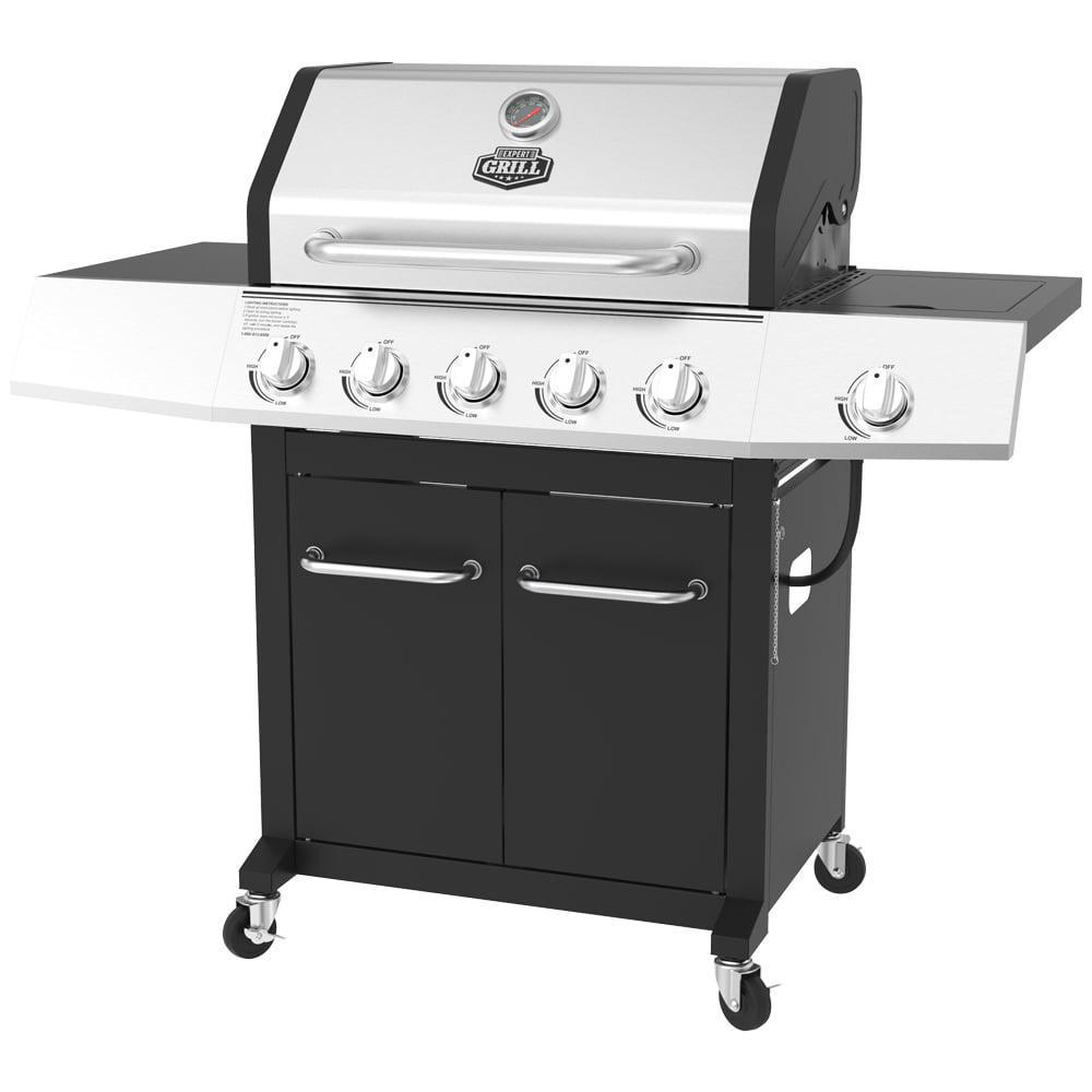 Expert Grill 5 Burner Propane Gas Grill with Side Burner