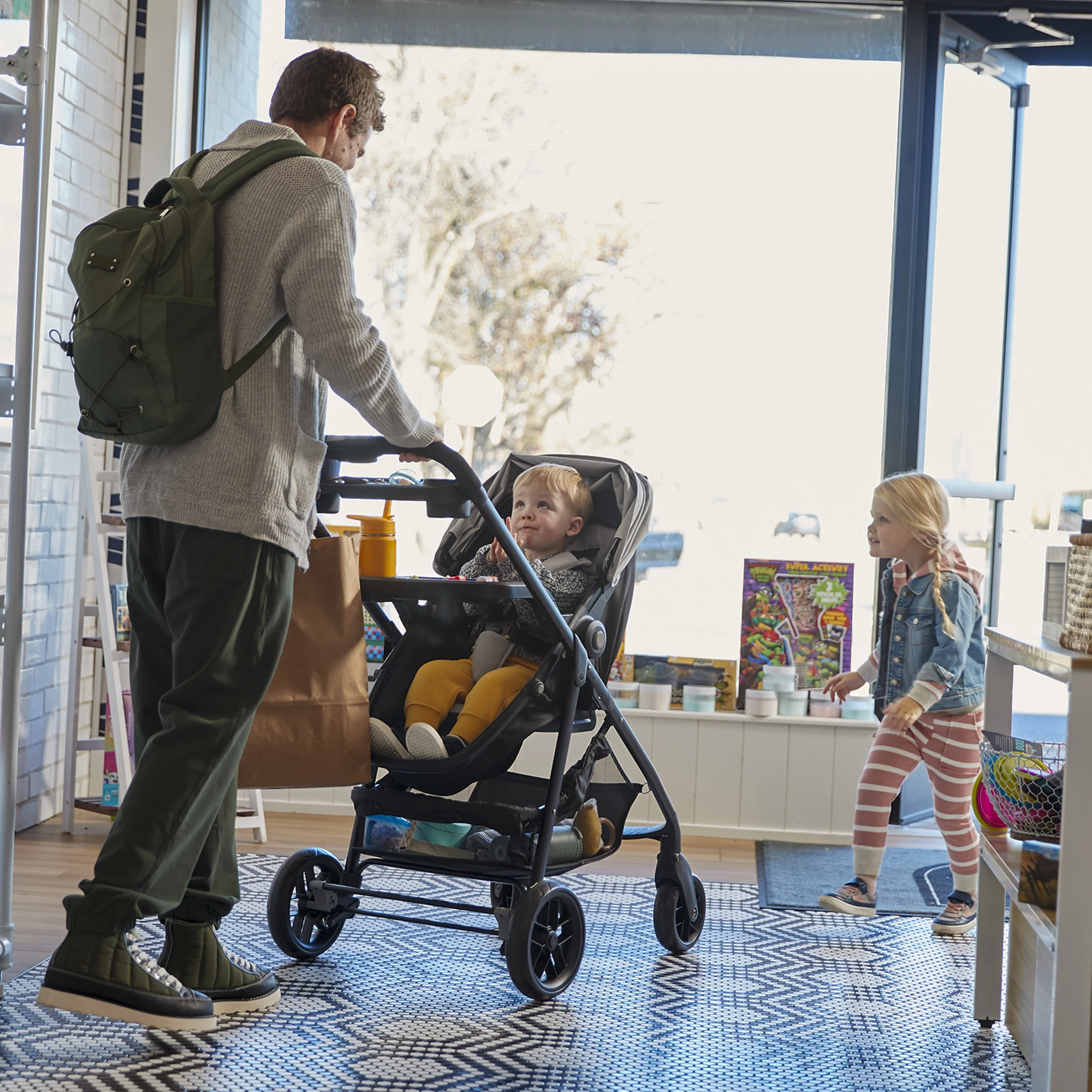 2026 Safety 1st Grow and Go Sprint Modular Travel System Stroller with Rear-Facing Infant Car Seat, Bluestone