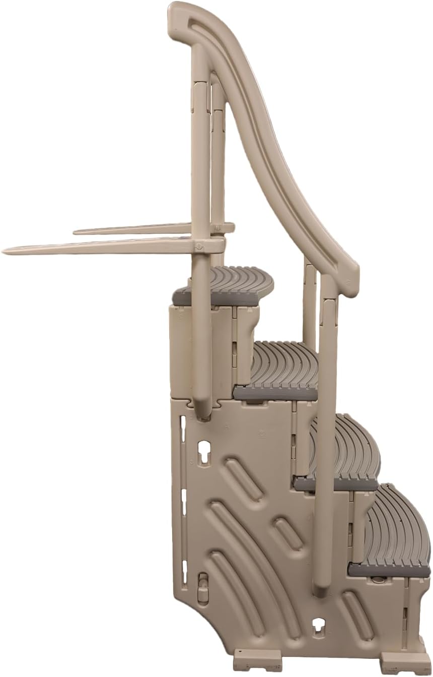 Confer Plastics Curve CCX-AG Pool Step with Grey Treads