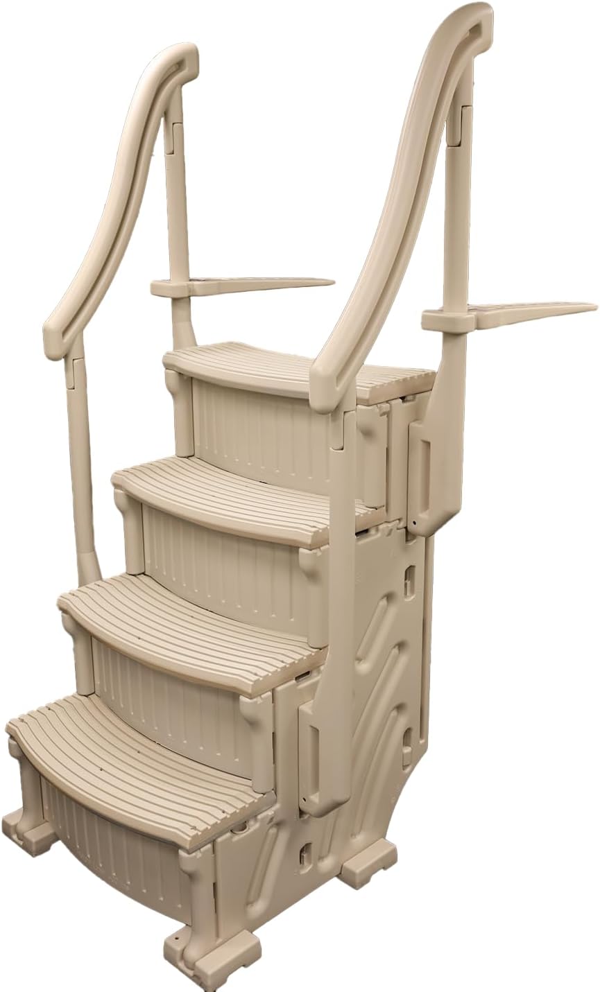 Confer Plastics Curve CCX-AG Pool Step with Grey Treads