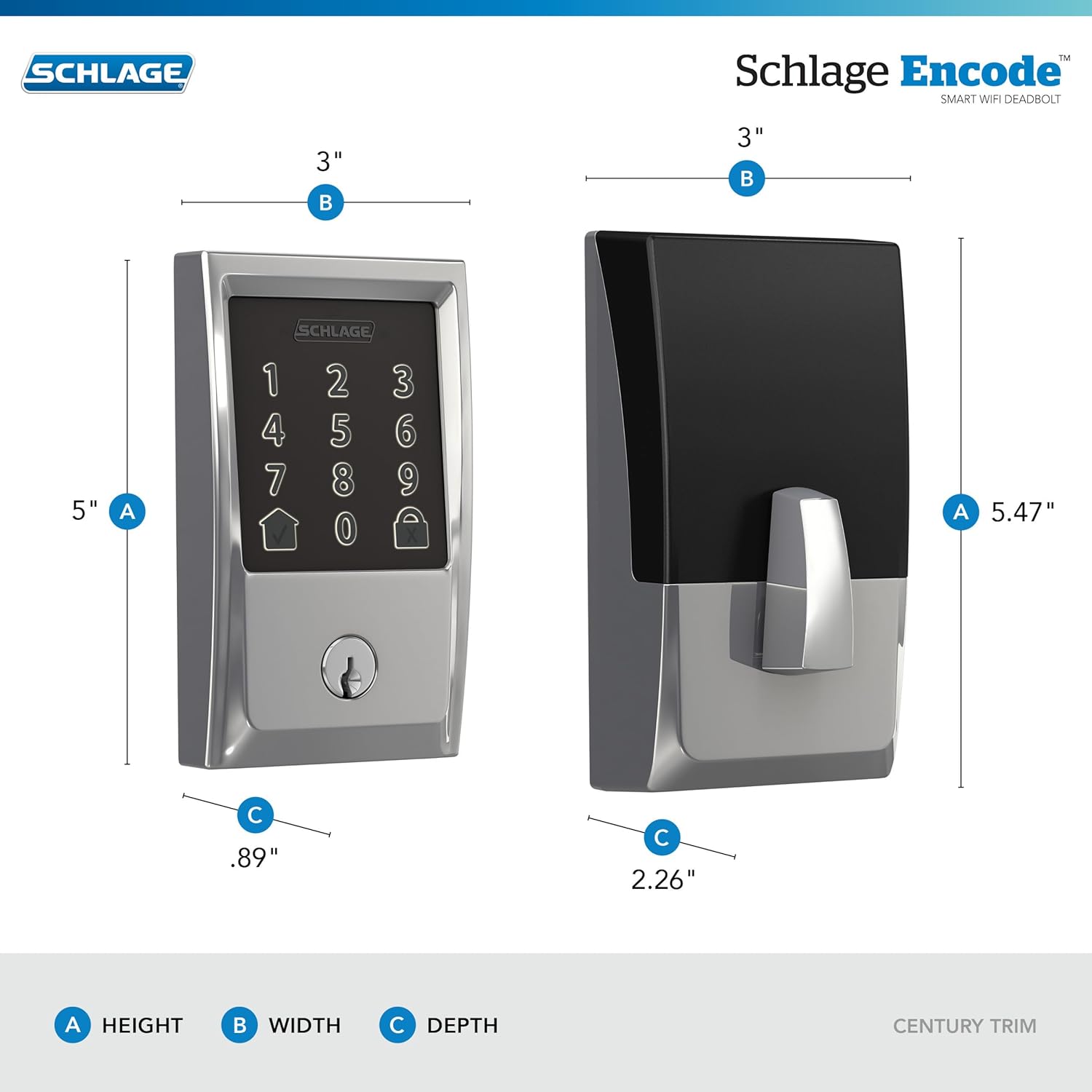 Encode Smart Wifi Deadbolt Lock – Keyless Entry