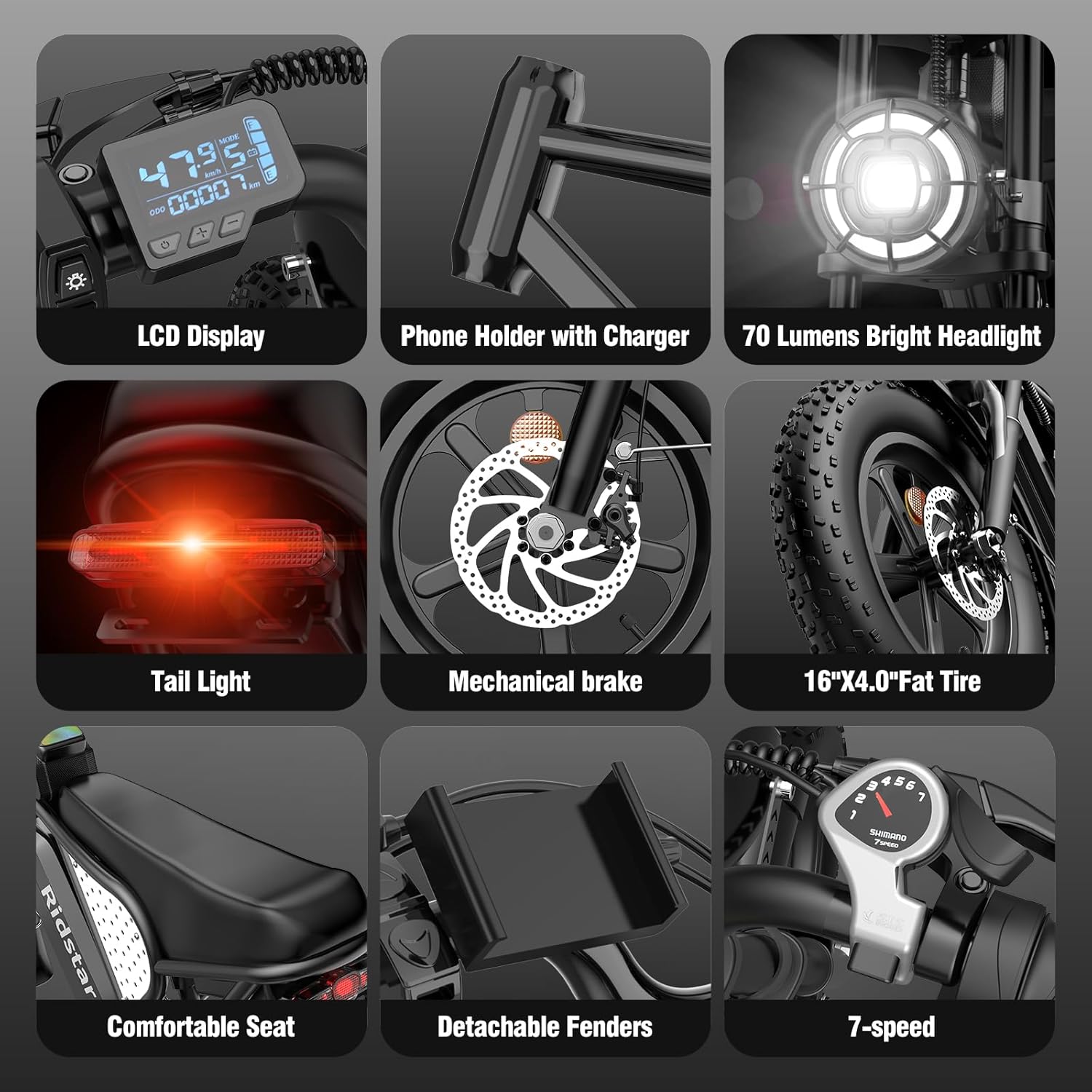 Electric Bike Q20, 2000W, 52V, 30-180 Miles