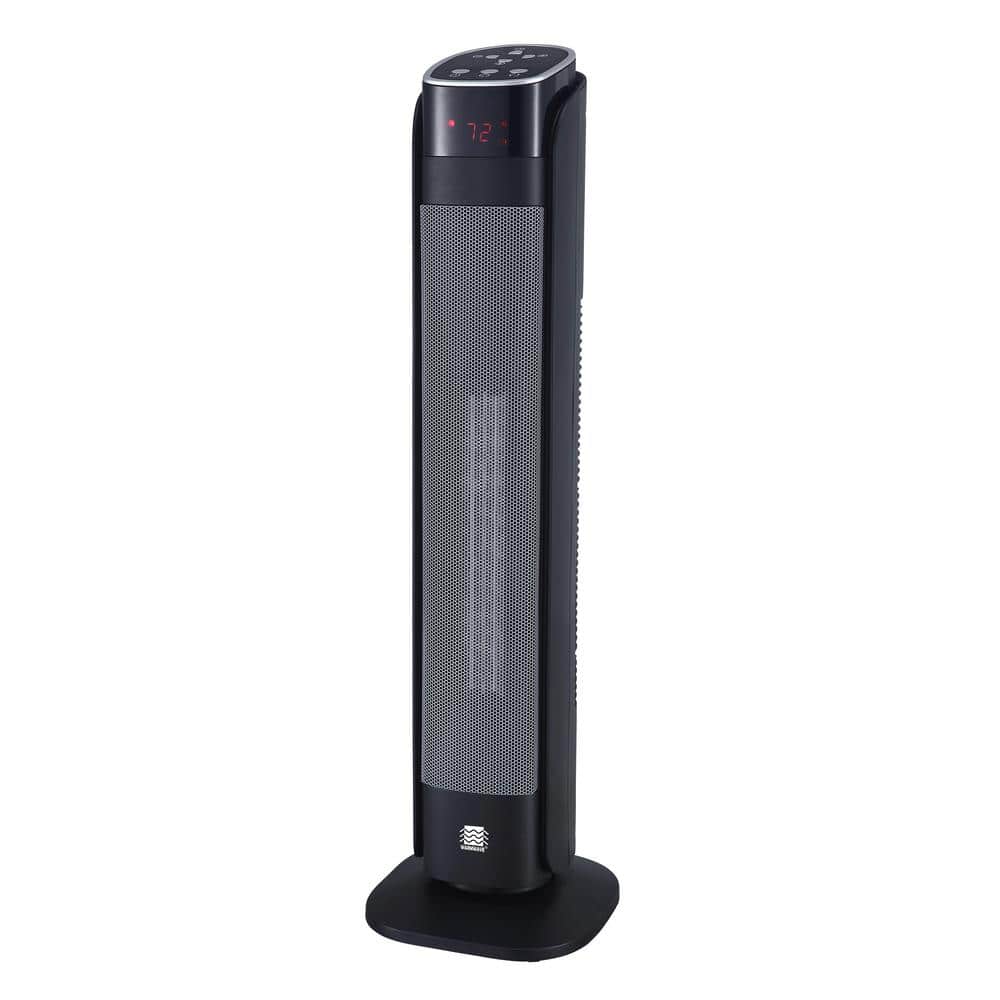 1,500-Watt Deluxe Digital 30 in. Ceramic Portable Electric Tower Heater with Remote Control