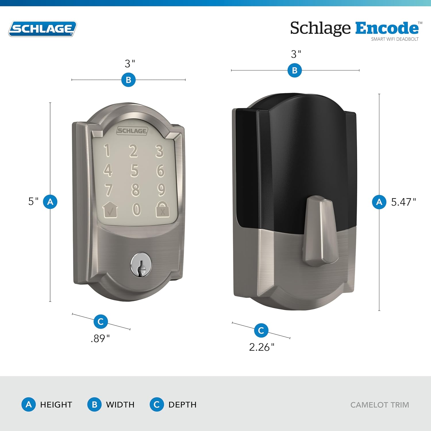 Encode Smart Wifi Deadbolt Lock – Keyless Entry