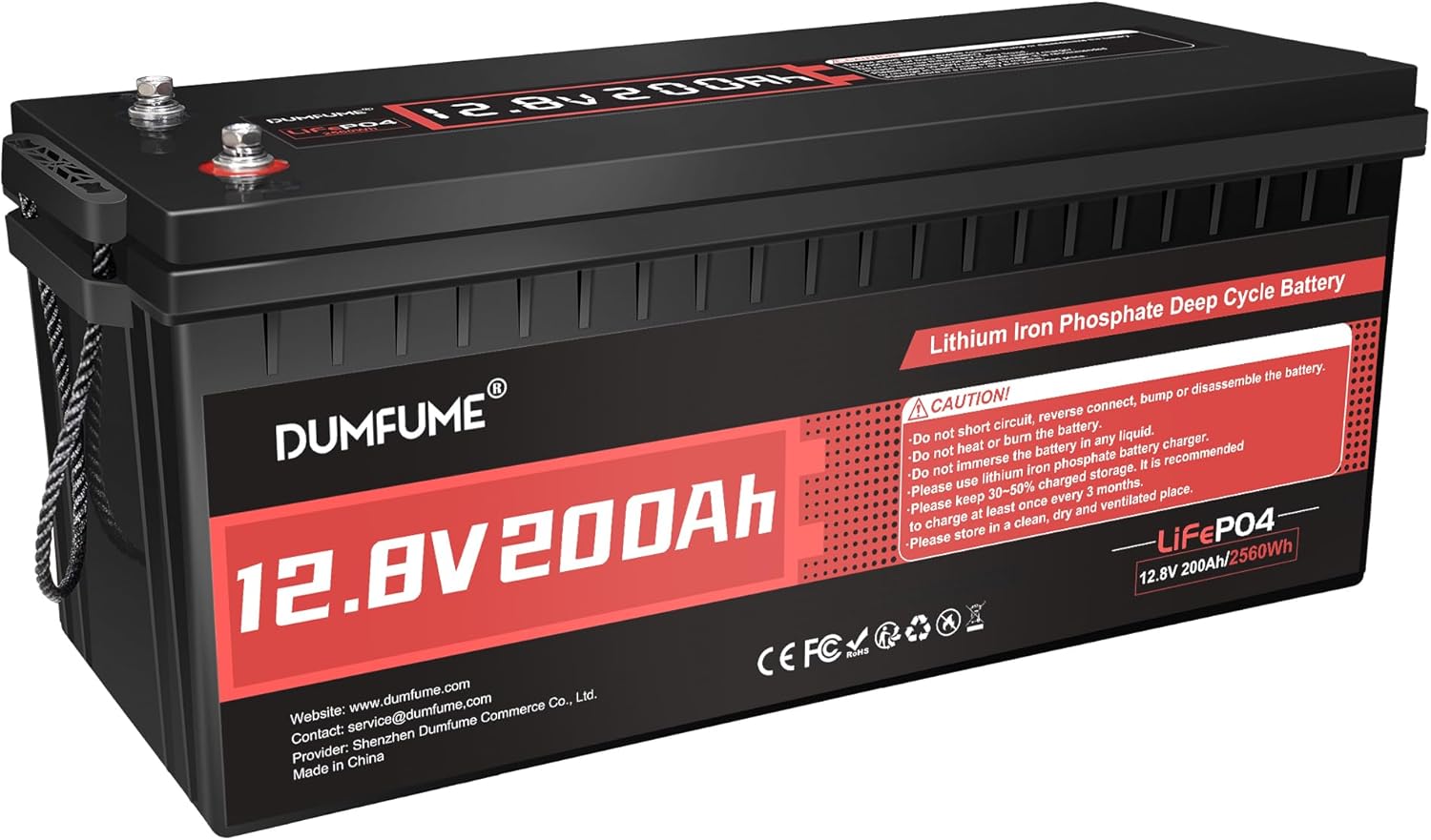 12V 300Ah Lithium LiFePO4 Battery with 200A BMS