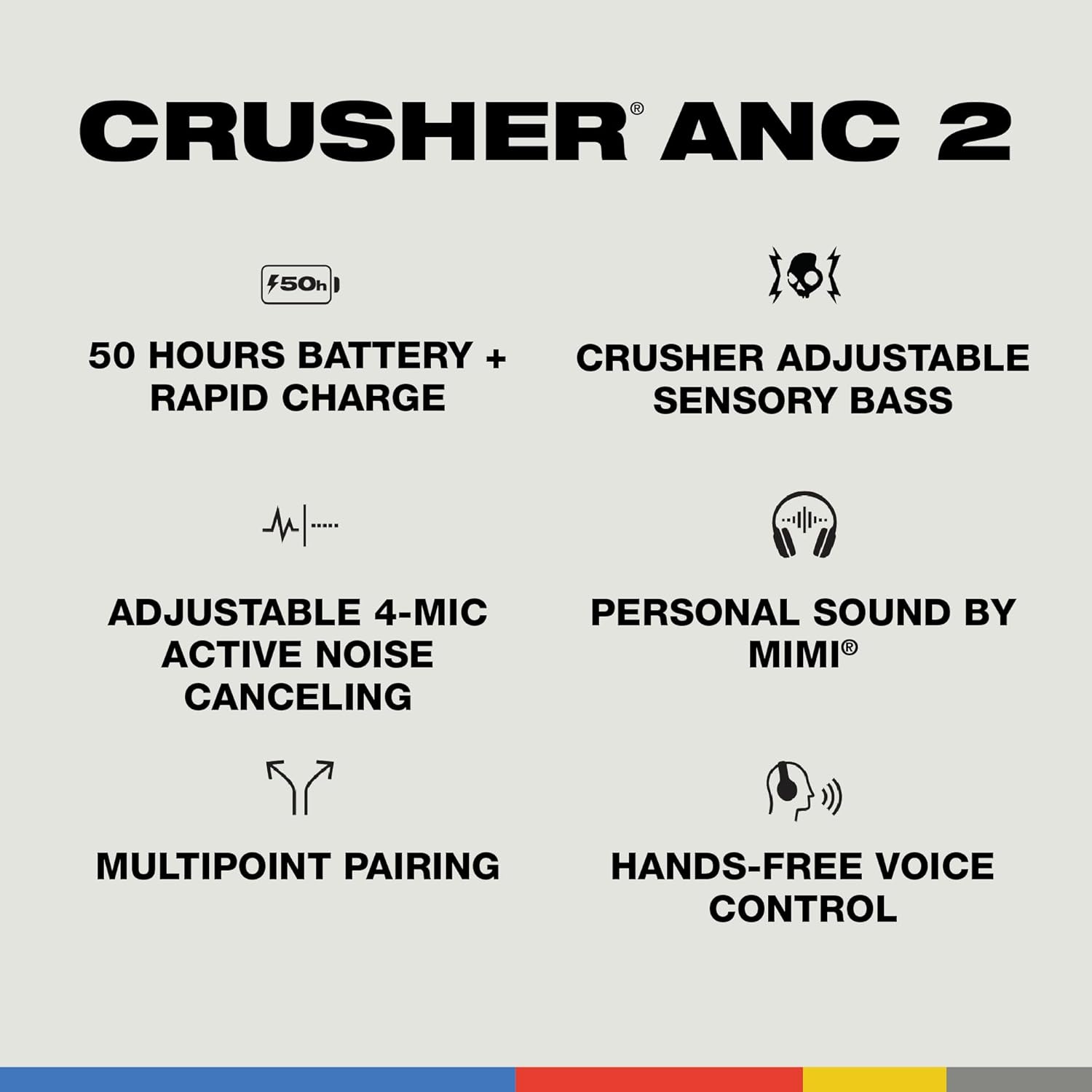 Crusher ANC 2 Wireless Noise Cancelling Headphones