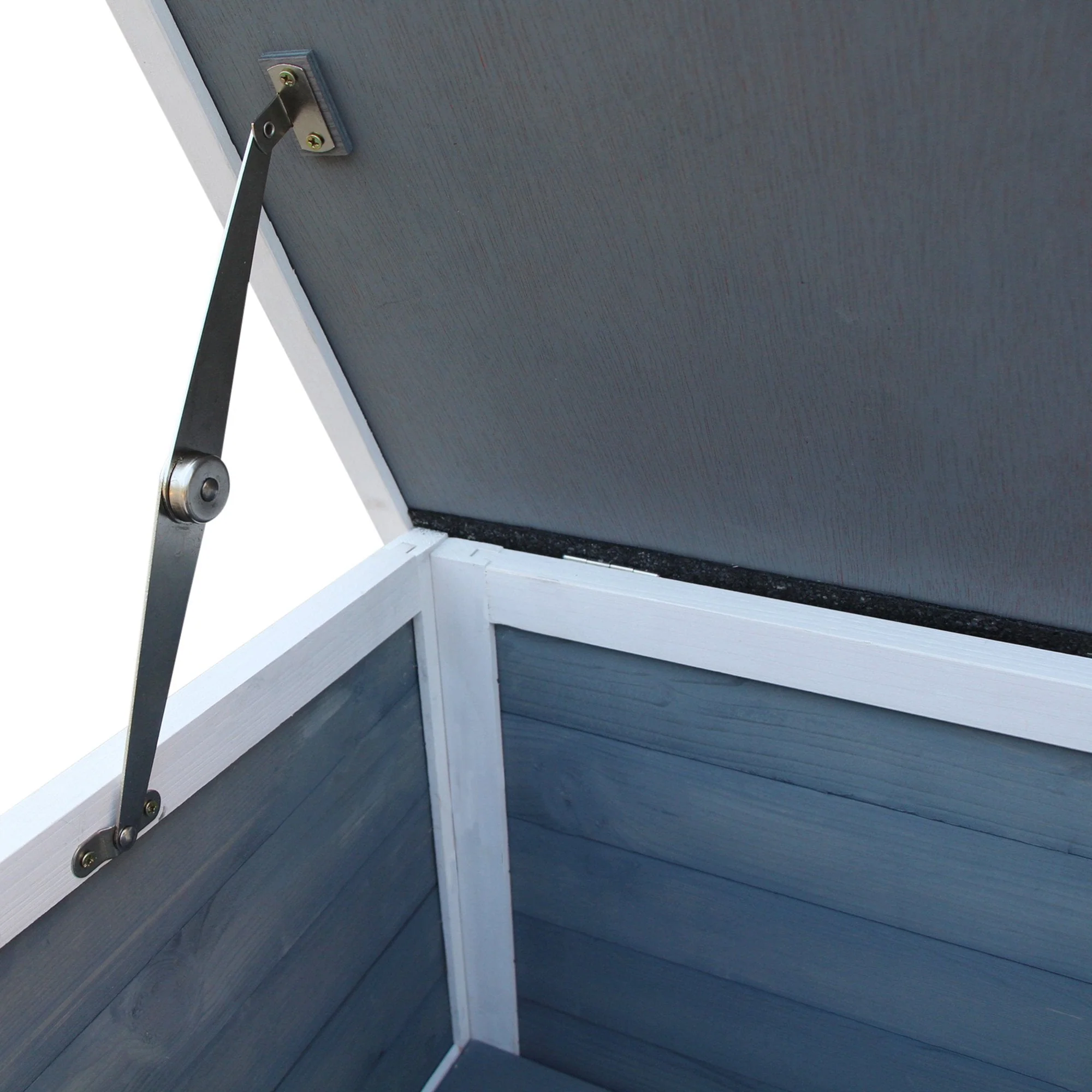 PawHut Two-Tier Fir Wood Cat House with Asphalt Roof and Elevated Base – Indoor & Outdoor Use