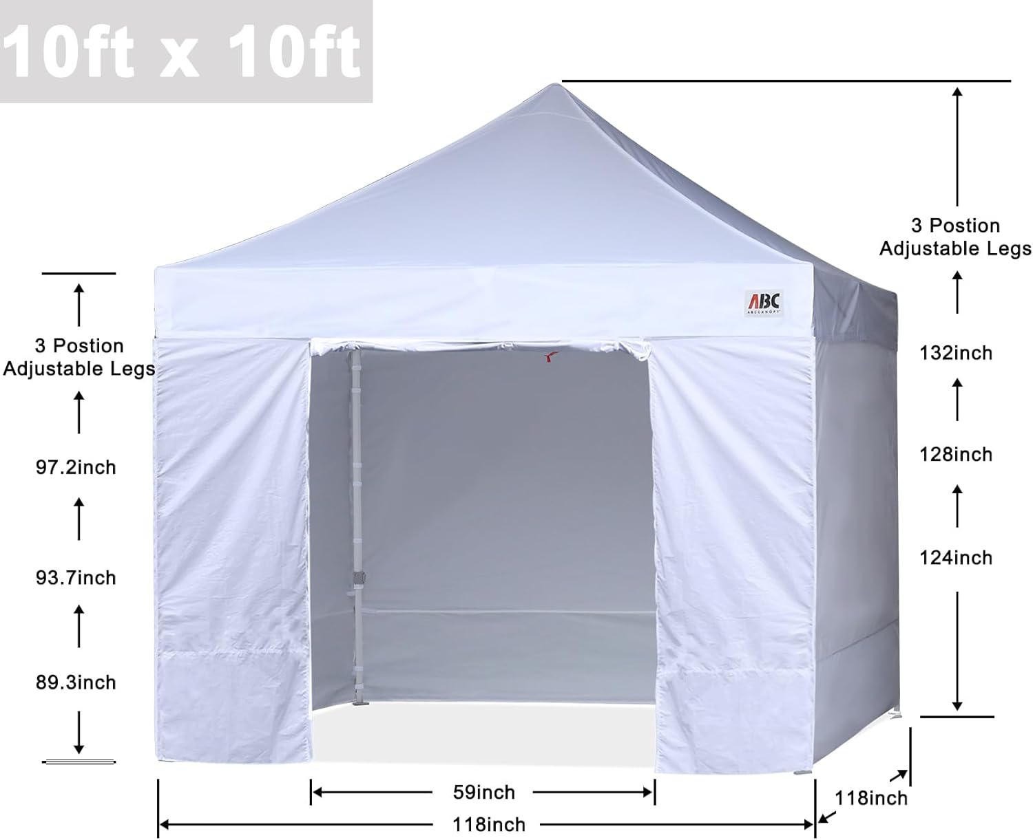 Easy Pop Up Canopy Tent 10×10 with Sidewalls