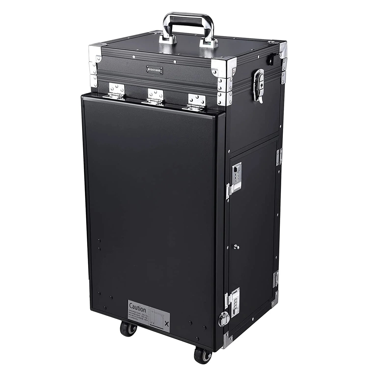 2026 Nail Desk Mobile Station Rolling Makeup Train Case Trolley Cosmetic Manicure Table Mirror 4 Drawers Pink