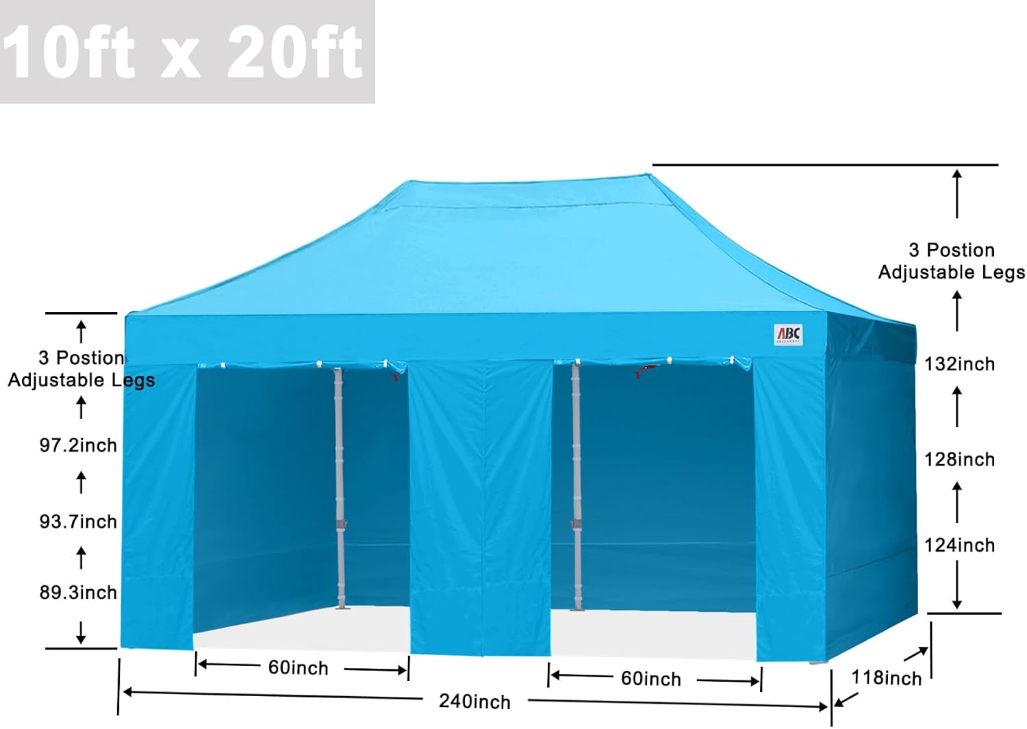 Easy Pop Up Canopy Tent 10×10 with Sidewalls