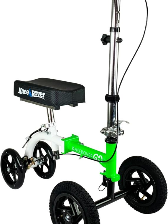 Hybrid – Most Compact All Terrain Knee Scooter for Adults for Foot Surgery Heavy Duty Knee Walker for Broken Ankle Foot Injuries Recovery Leg Scooter Best Knee Crutch Alternative (Green)