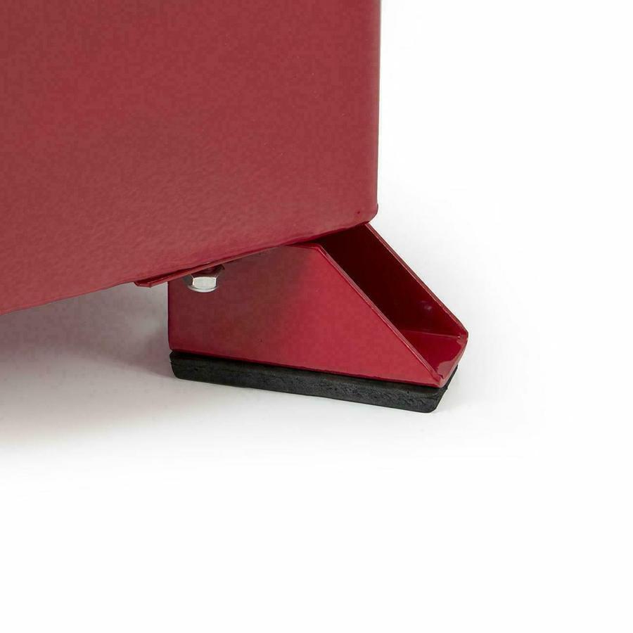 30 Gallon Red Gas Caddy Tank Gasoline Fluid Diesel w Rotary Pump and Hose