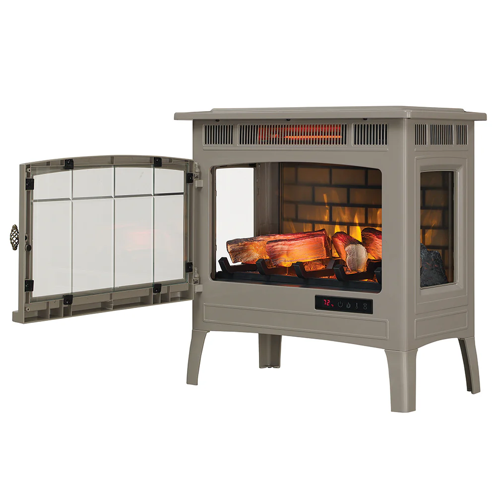 2026 Duraflame 3D French Grey Infrared Electric Fireplace Stove with Remote Control - DFI-5010-05