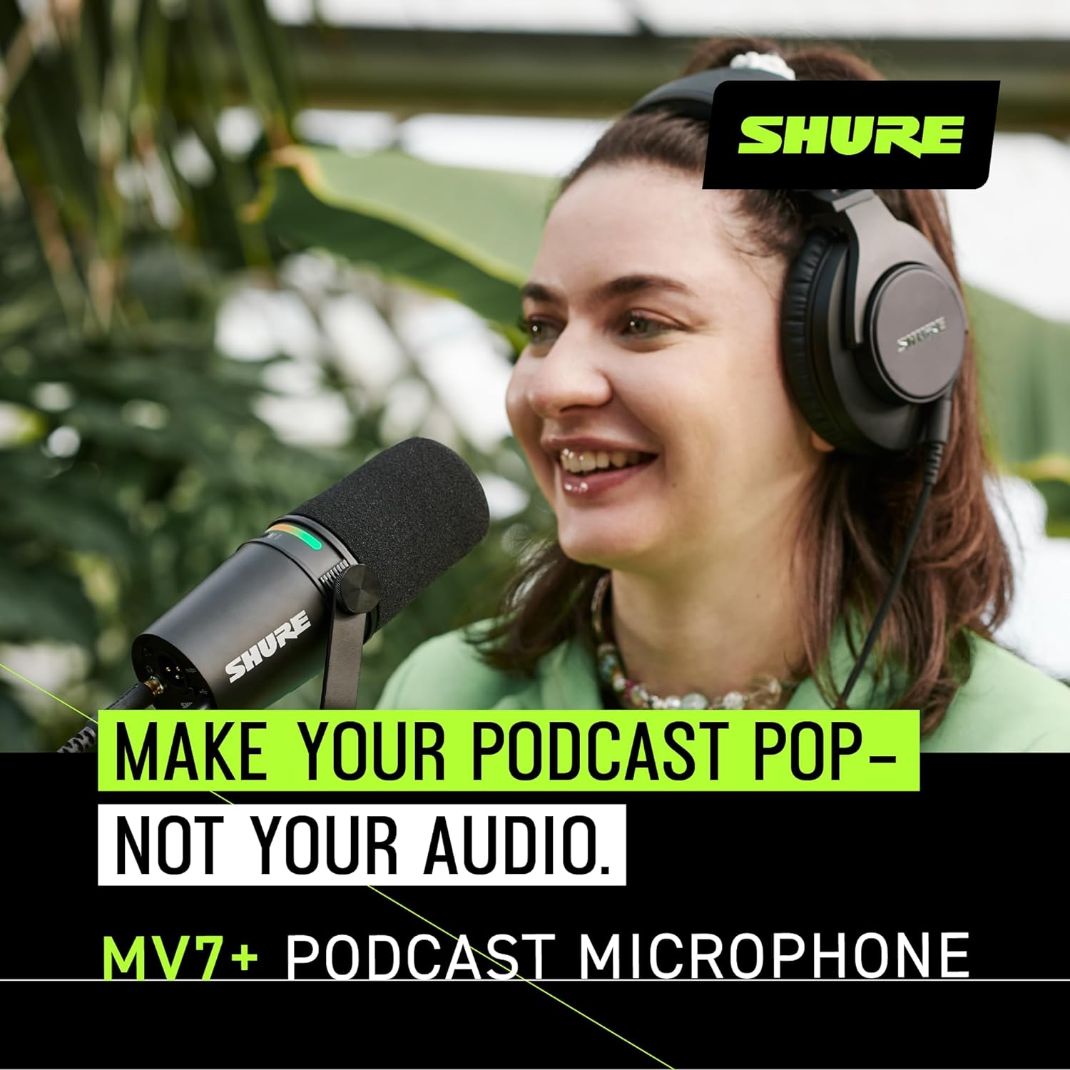 Mv7+ Podcast Dynamic Microphone – USB-C, XLR, Auto Level