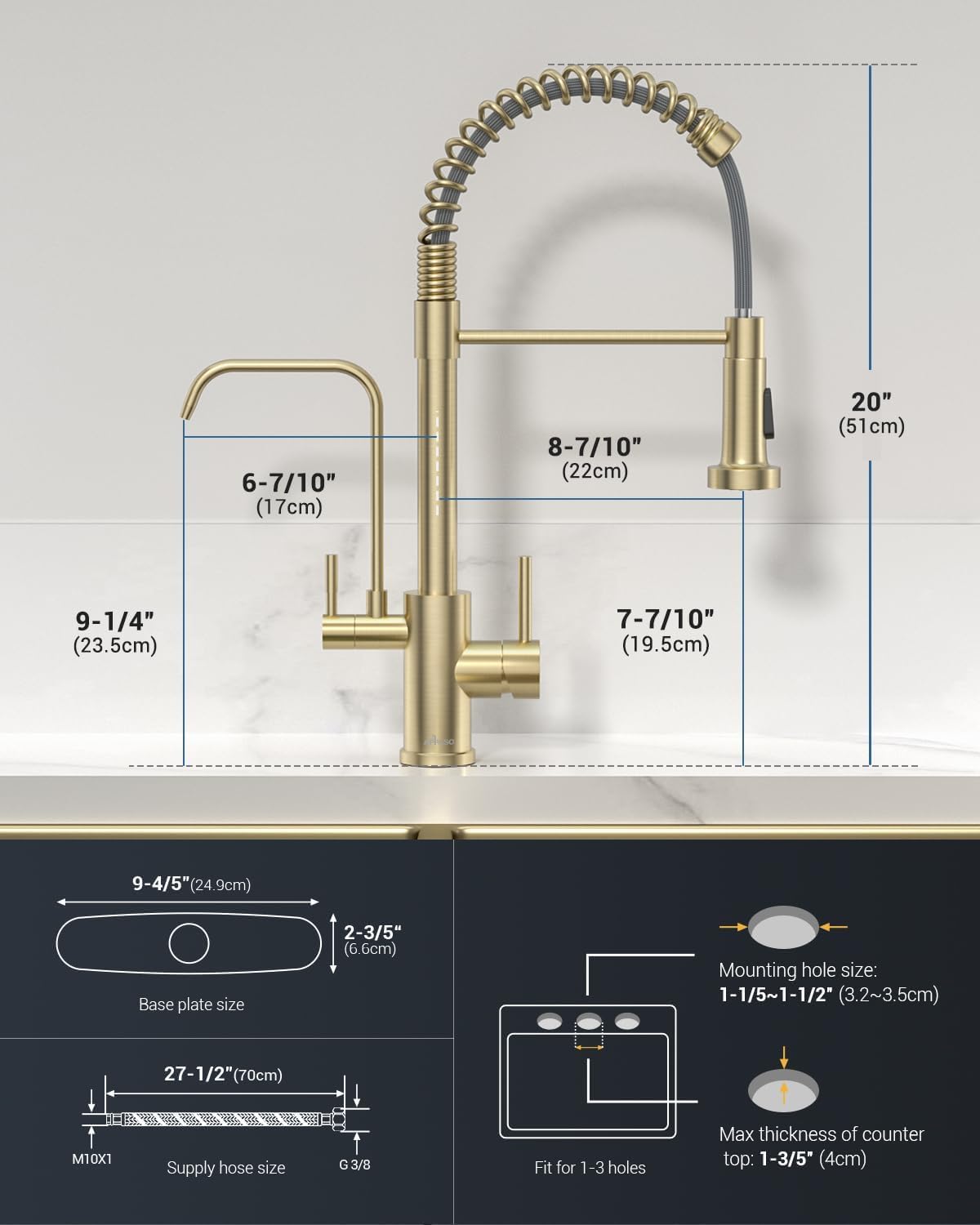 Black Touchless Kitchen Faucet with Soap Dispenser, Motion Sensor Activated Hands-Free Automatic Faucet for Sink with Pull Down Sprayer, Single Handle Smart Faucets for Kitchen Sink