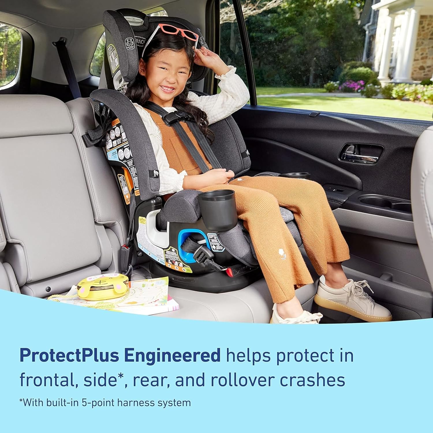 4Ever Dlx 4-In-1 Car Seat – Grey, Infant to Toddler