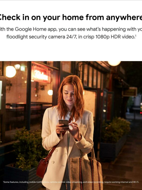 Google Nest Cam with Floodlight (Snow) Surveillance Camera