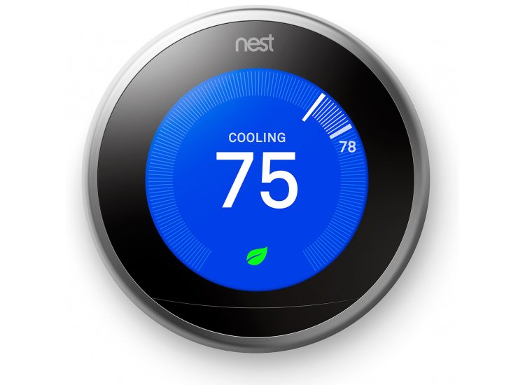 Google Nest Learning Smart Thermostat 3rd Generation, Stainless Steel