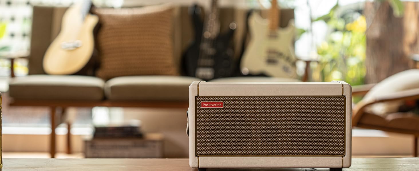 40-Watt Combo Practice Guitar Amplifier Electric Bass and Acoustic Guitar Amp with Spark Mobile App – Pearl