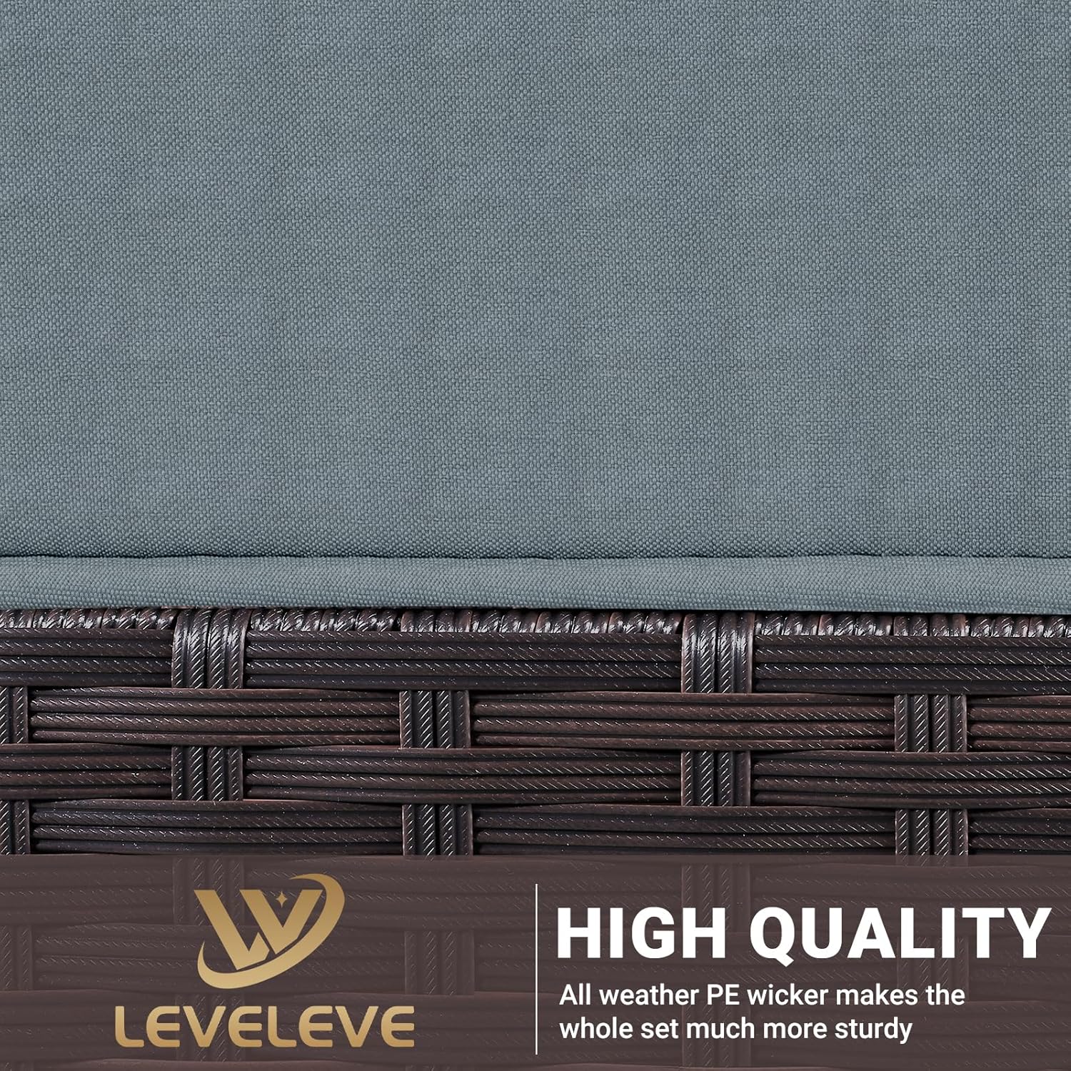 7 Pieces Rattan Patio Furniture Set with Tea Table