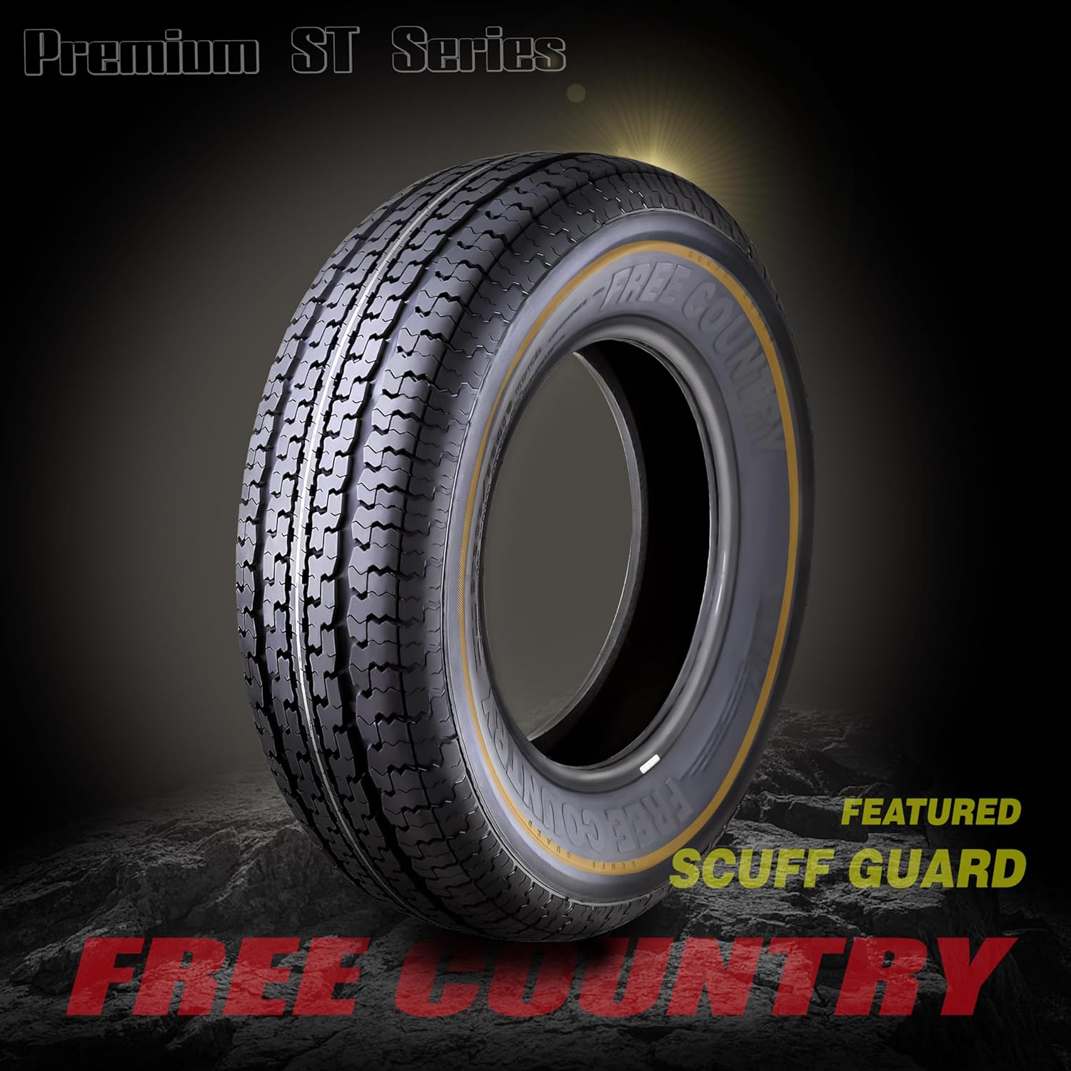 Grand Ride Set of 4 ST225/75R15 Trailer Tires