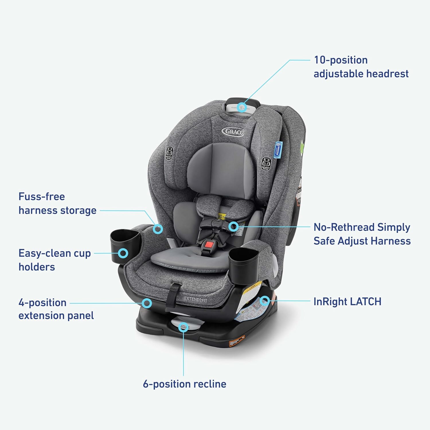 Extend2Fit Convertible Baby Car Seat – Adjustable Legroom