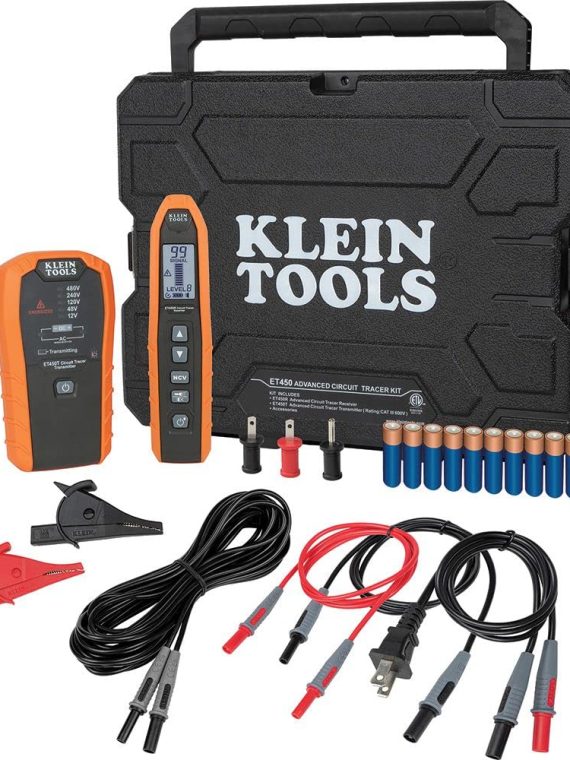 ET450 Advanced Circuit Breaker Finder and Wire Tracer Kit for Energized and Non-Energized Breakers, Fuses, and Wires – Kit