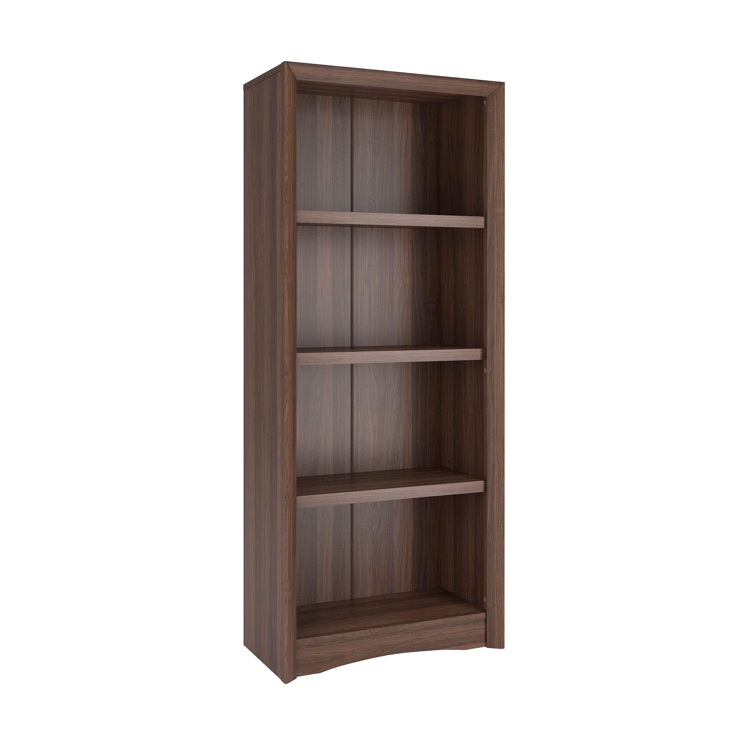 2026 CorLiving Quadra Brown Engineered Wood Tall Adjustable 4 Shelf Vertical Bookcase