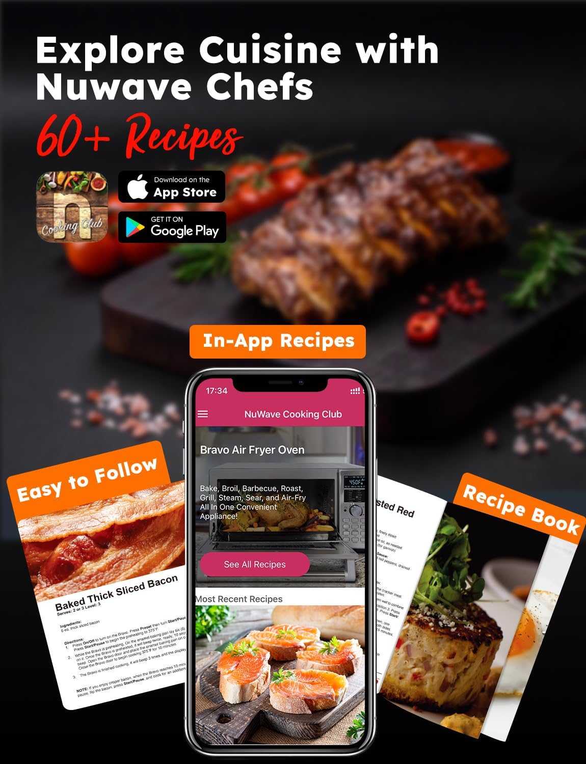 Bravo XL Pro Air Fryer Toaster Oven 30Qt Stainless Steel