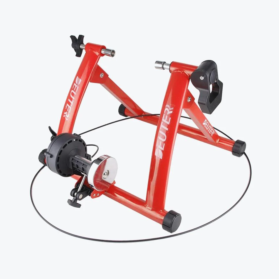 Stable & Portable Folding Bike Trainer Stand with 6 Resistance Levels – Quiet Magnetic Resistance, Quick Clamp Mount