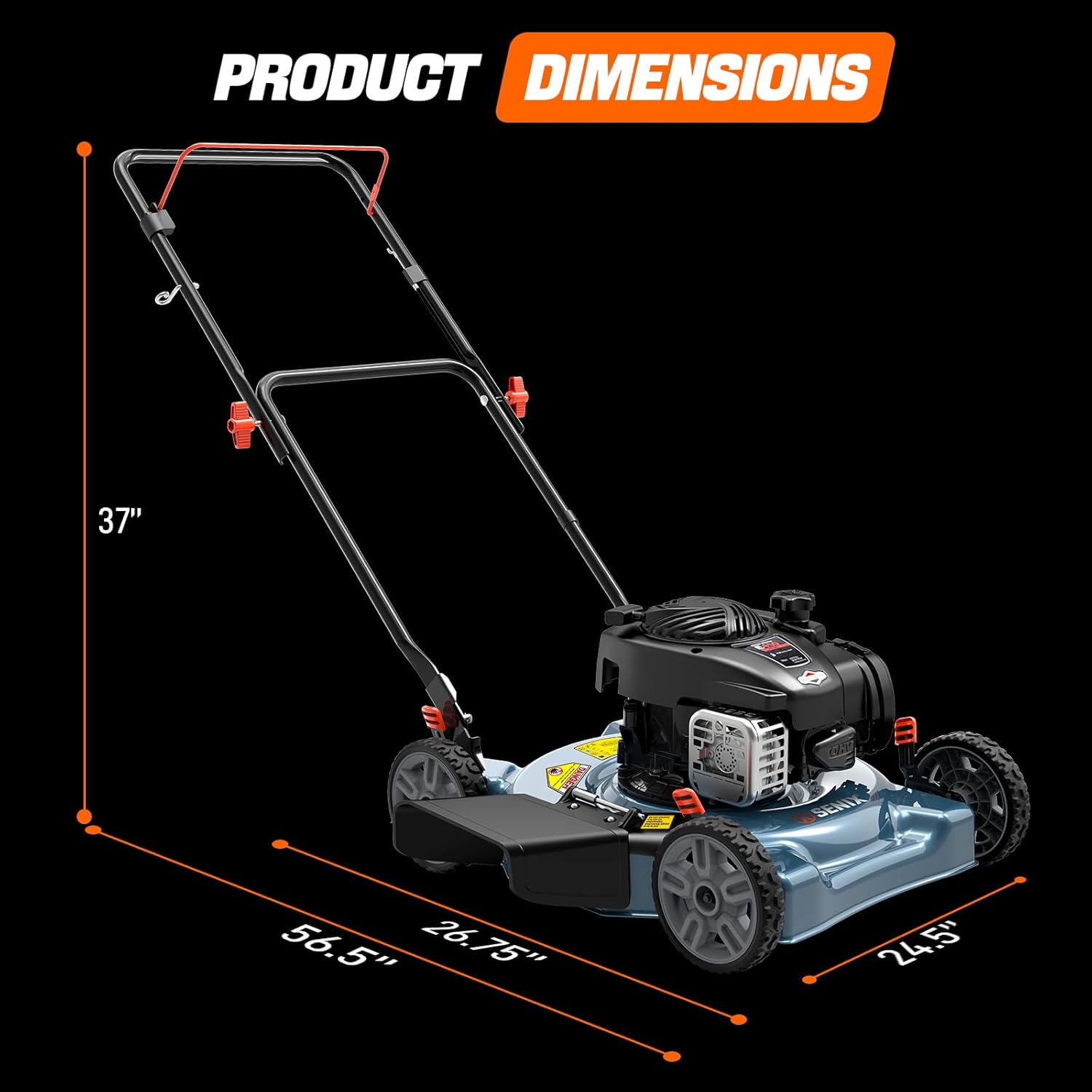 20-Inch Gas Lawn Mower with 125cc Briggs Engine