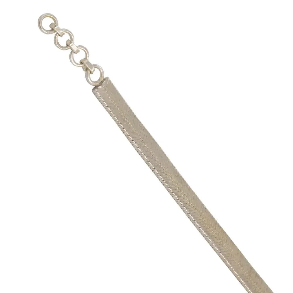 92.5 Silver Plain Chain Anklet(SINGLE)