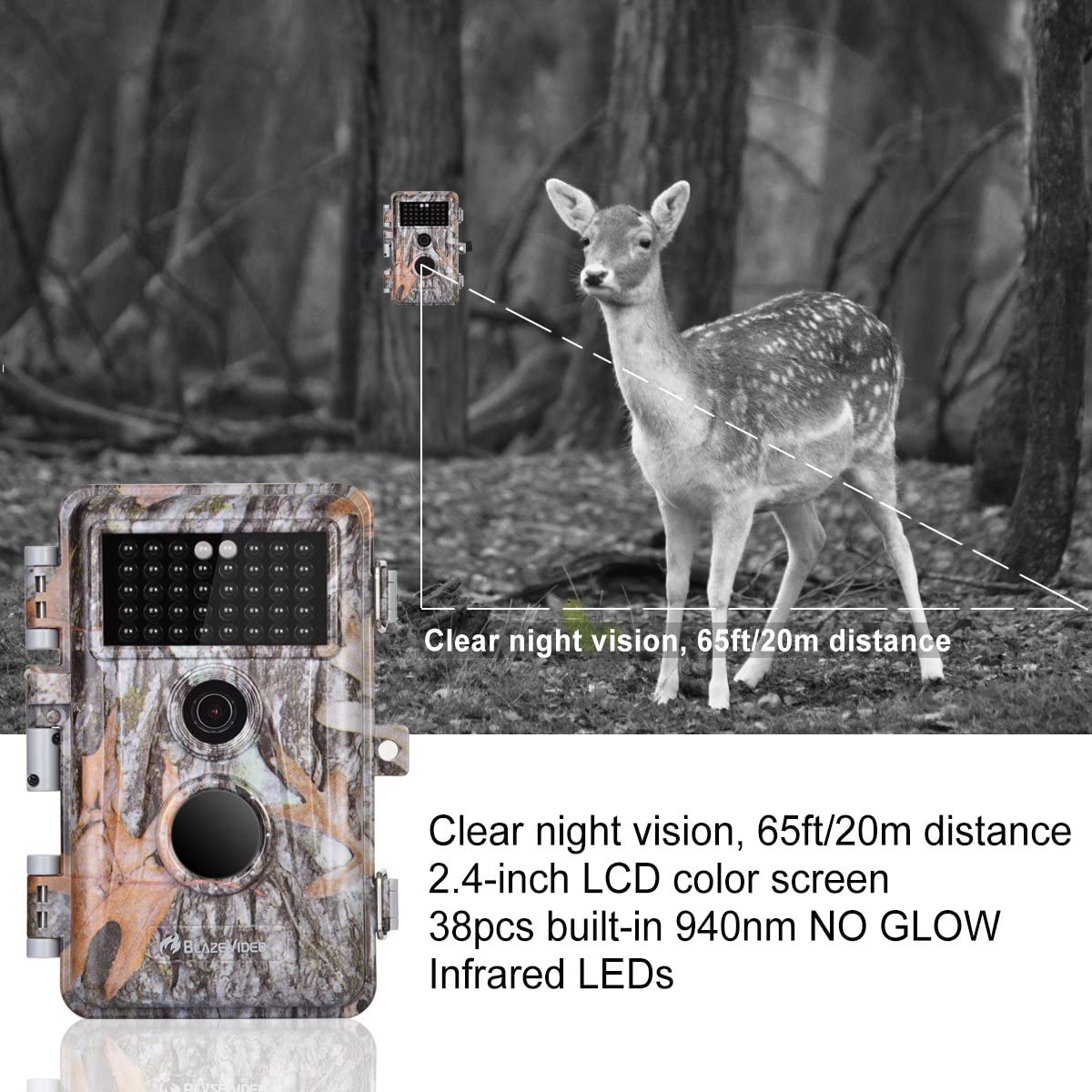 2026 5-Pack Game & Deer Trail Cameras 16MP 1920x1080P Video Hunting Wildlife Cams Time Lapse with Night Vision