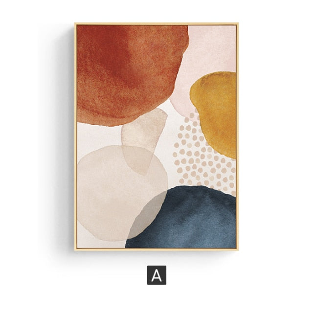 Abstract Morandi Watercolor Line