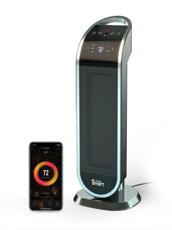 Atomi Smart WiFi 1500W Oscillating Ceramic Portable Tower Space Heater – 2nd Gen | New