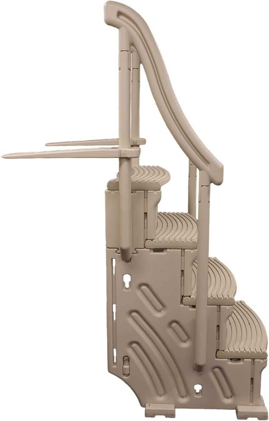 Confer Plastics Curve CCX-AG Pool Step with Grey Treads