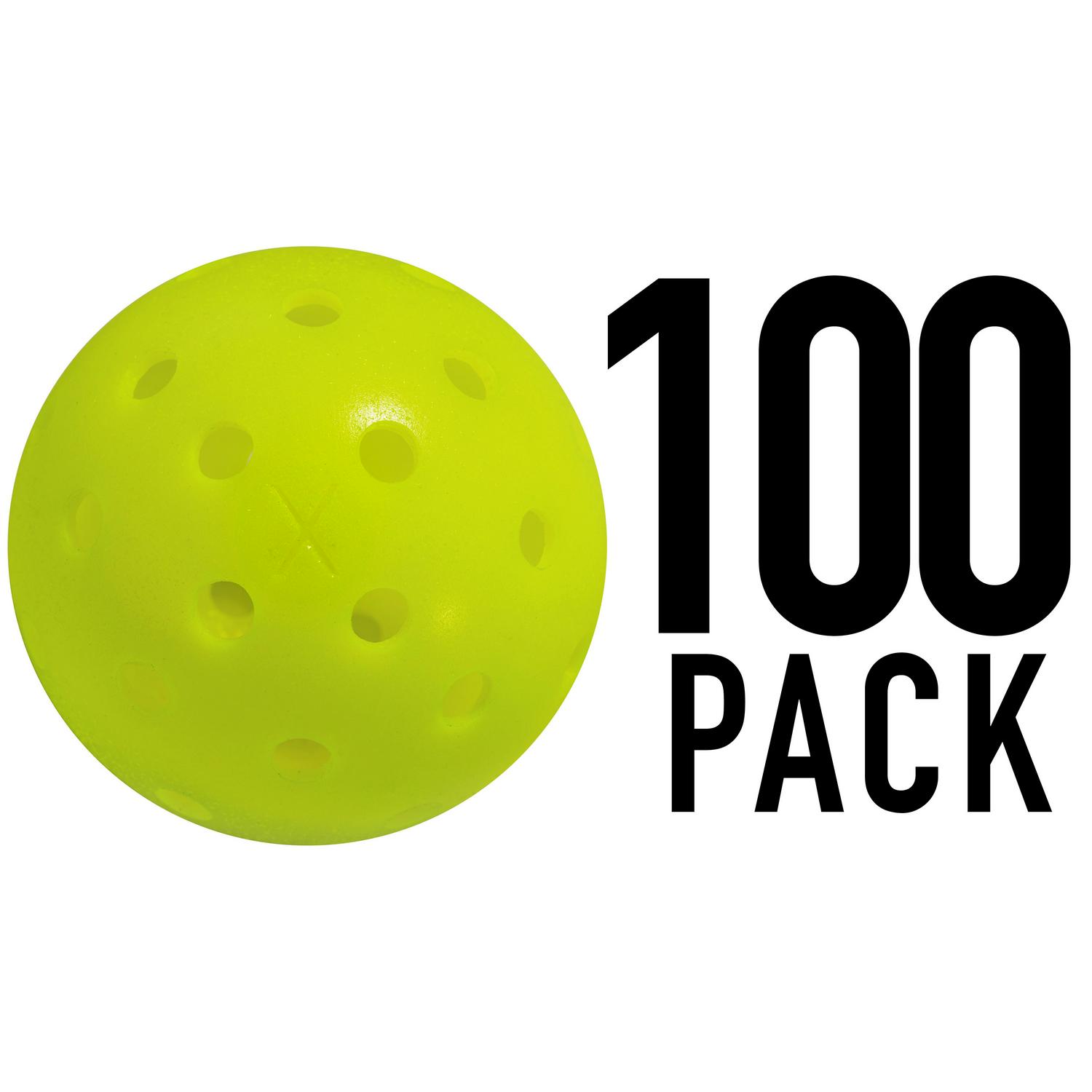 Franklin Sports Outdoor Pickleballs  X40 Optic Yellow Balls  100 Pack