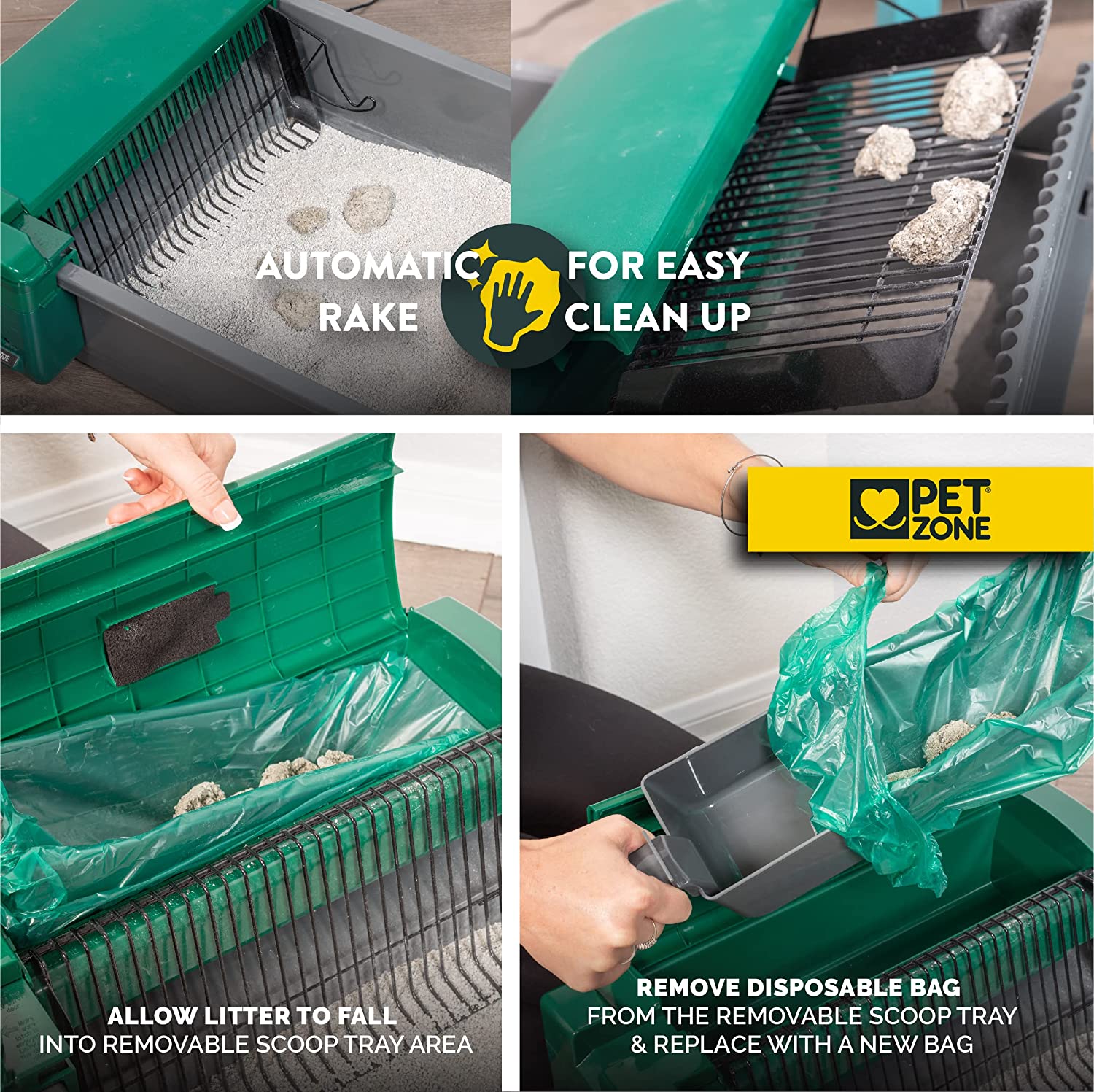 2026 Pet Zone Smart Scoop Automatic Litter Box (Self Cleaning Litter Box, Cat Litter Box with No Expensive Refills)