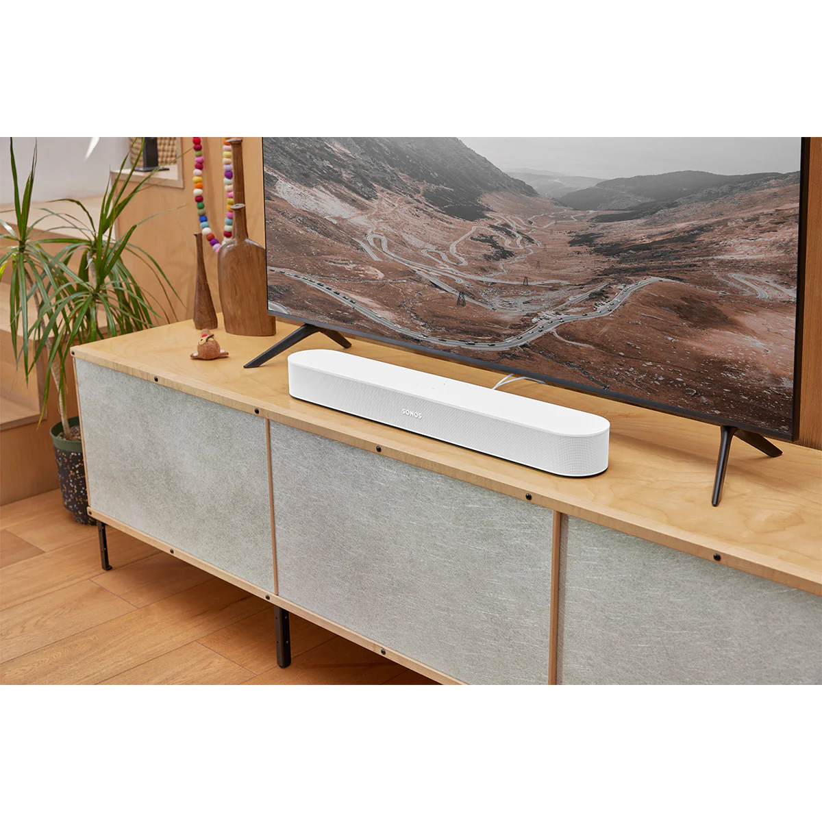 2026 Sonos Entertainment Set with Beam (Gen 2, White) Soundbar and Sub Mini Wireless Subwoofer (White)