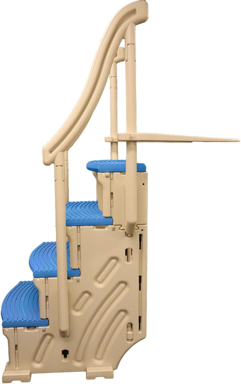 Confer Plastics Curve CCX-AG Pool Step with Grey Treads