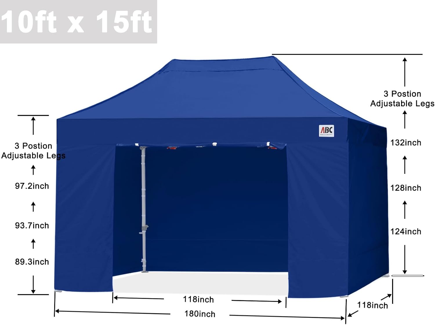 Easy Pop Up Canopy Tent 10×10 with Sidewalls