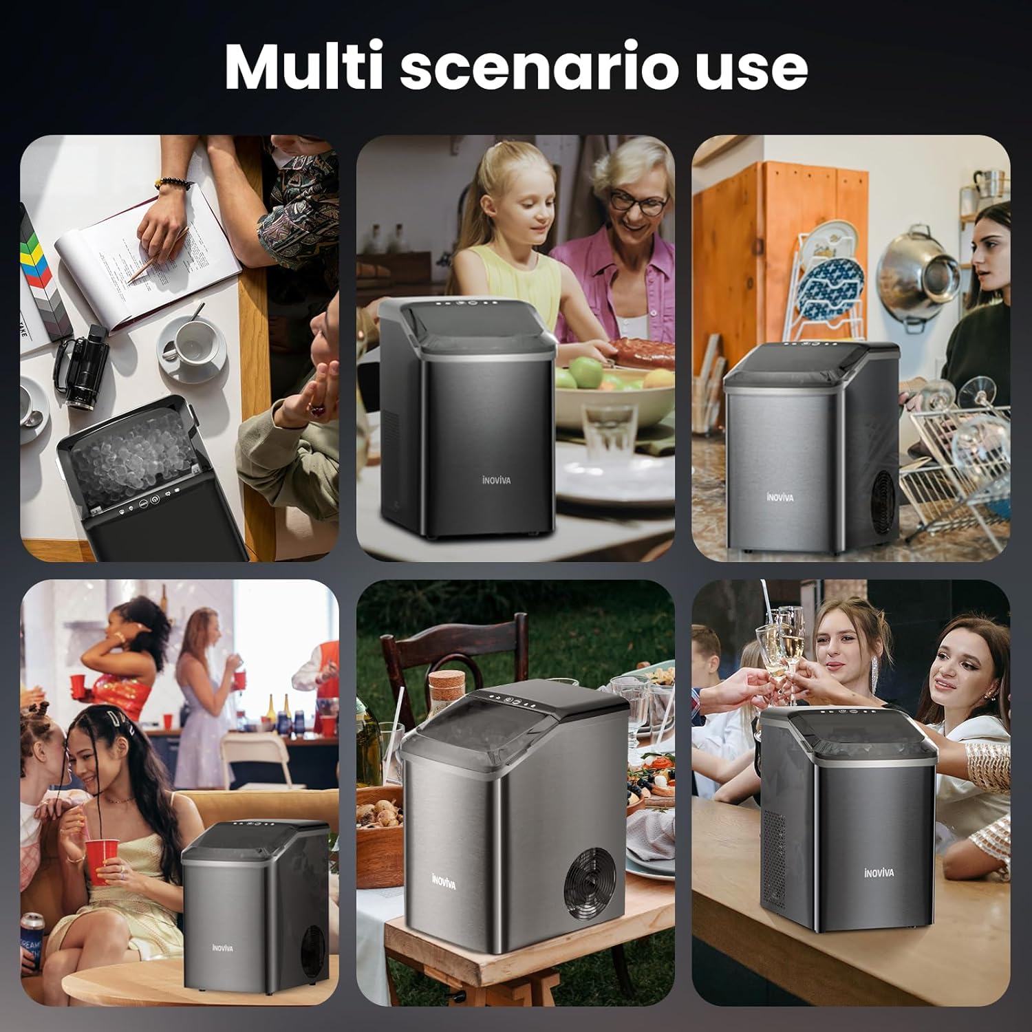 Nugget Ice Maker 40Lbs/24H Soft Chewable Ice