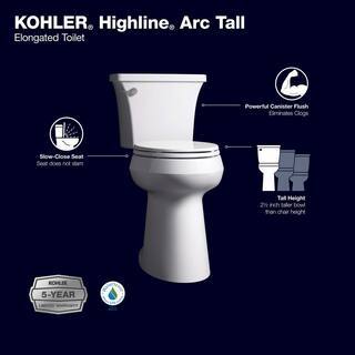 2026 Highline Arc Extra Tall Elongated Toilet 1.28 GPF White with Seat