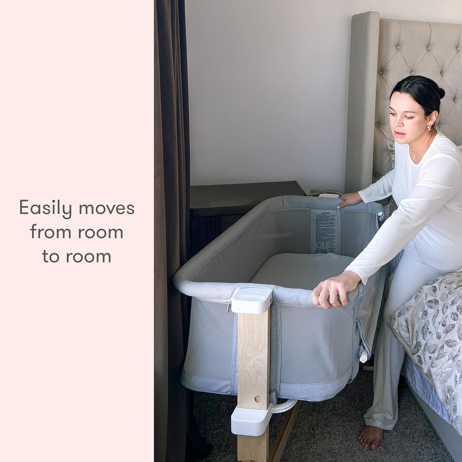 BABY Bassinet & Bedside Sleeper with Washable Mattress