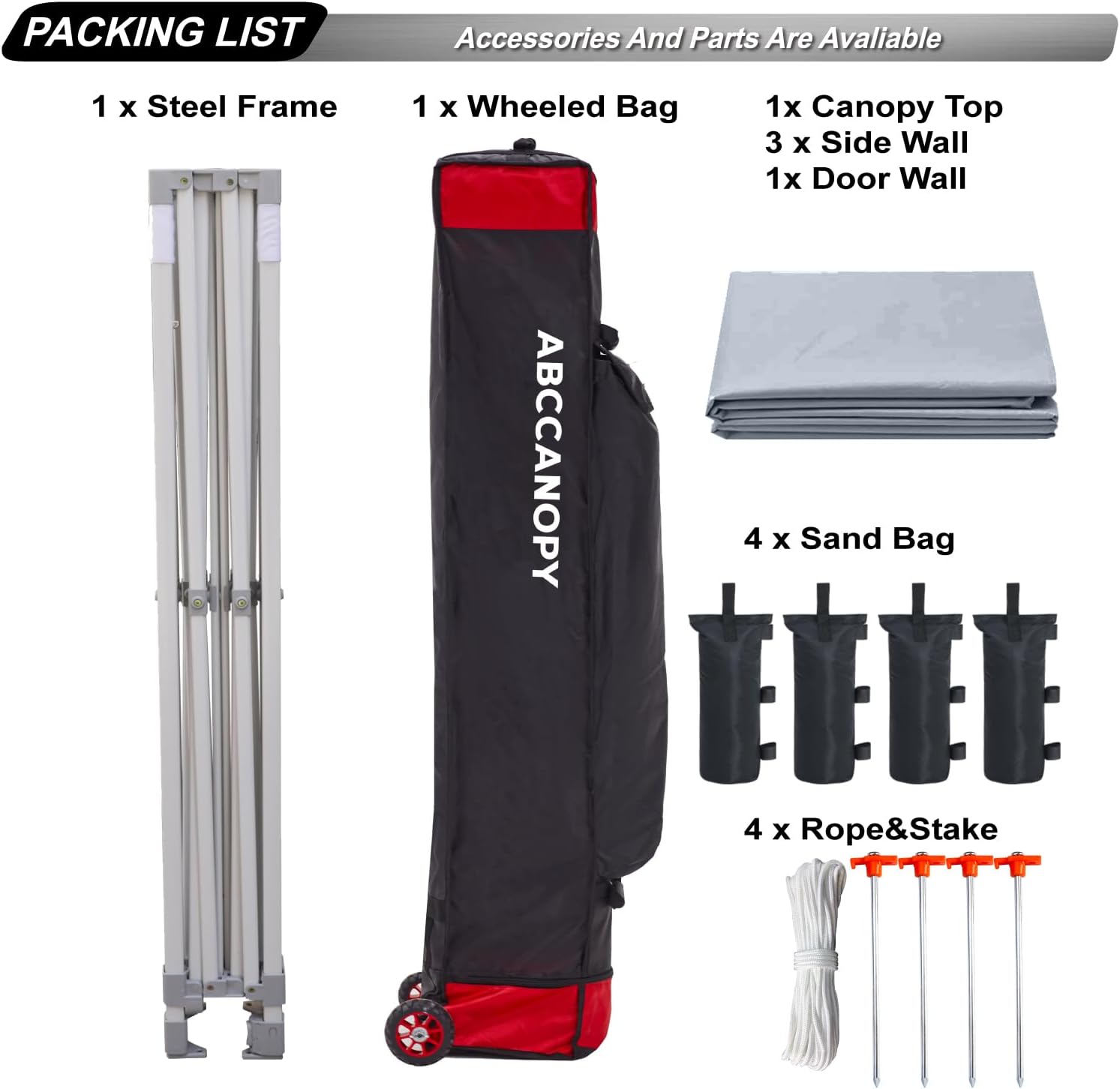 Easy Pop Up Canopy Tent 10×10 with Sidewalls