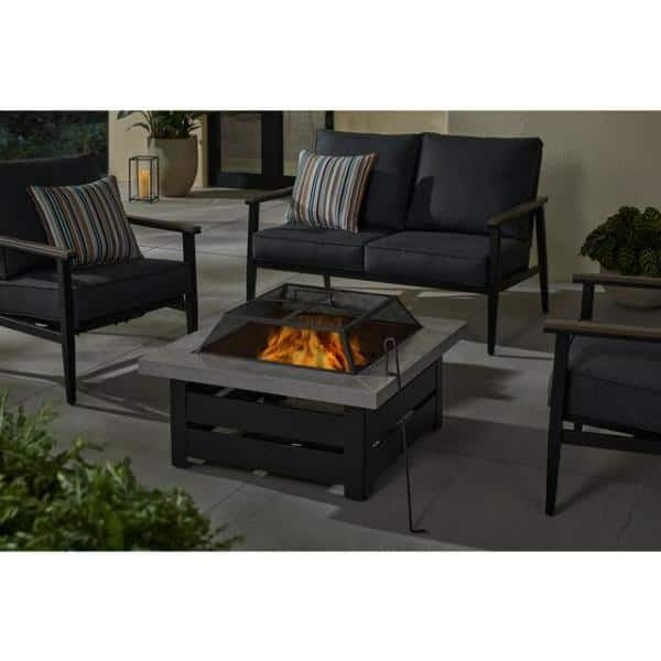 2026 Bay 24′′ Steel Fire Pit Insert Set with Mesh Cover, 3-Piece Replacement Kit