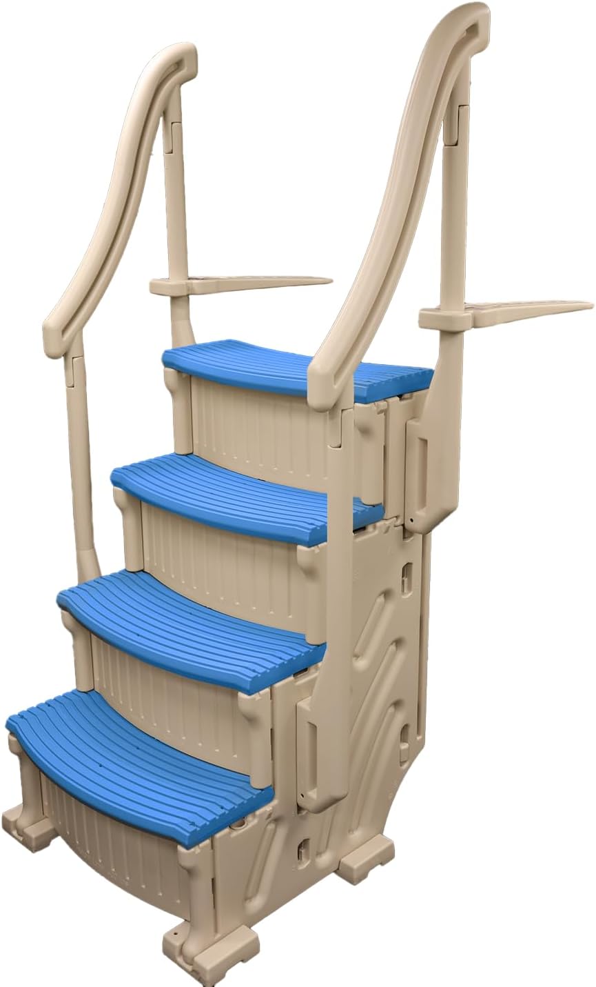 Confer Plastics Curve CCX-AG Pool Step with Grey Treads