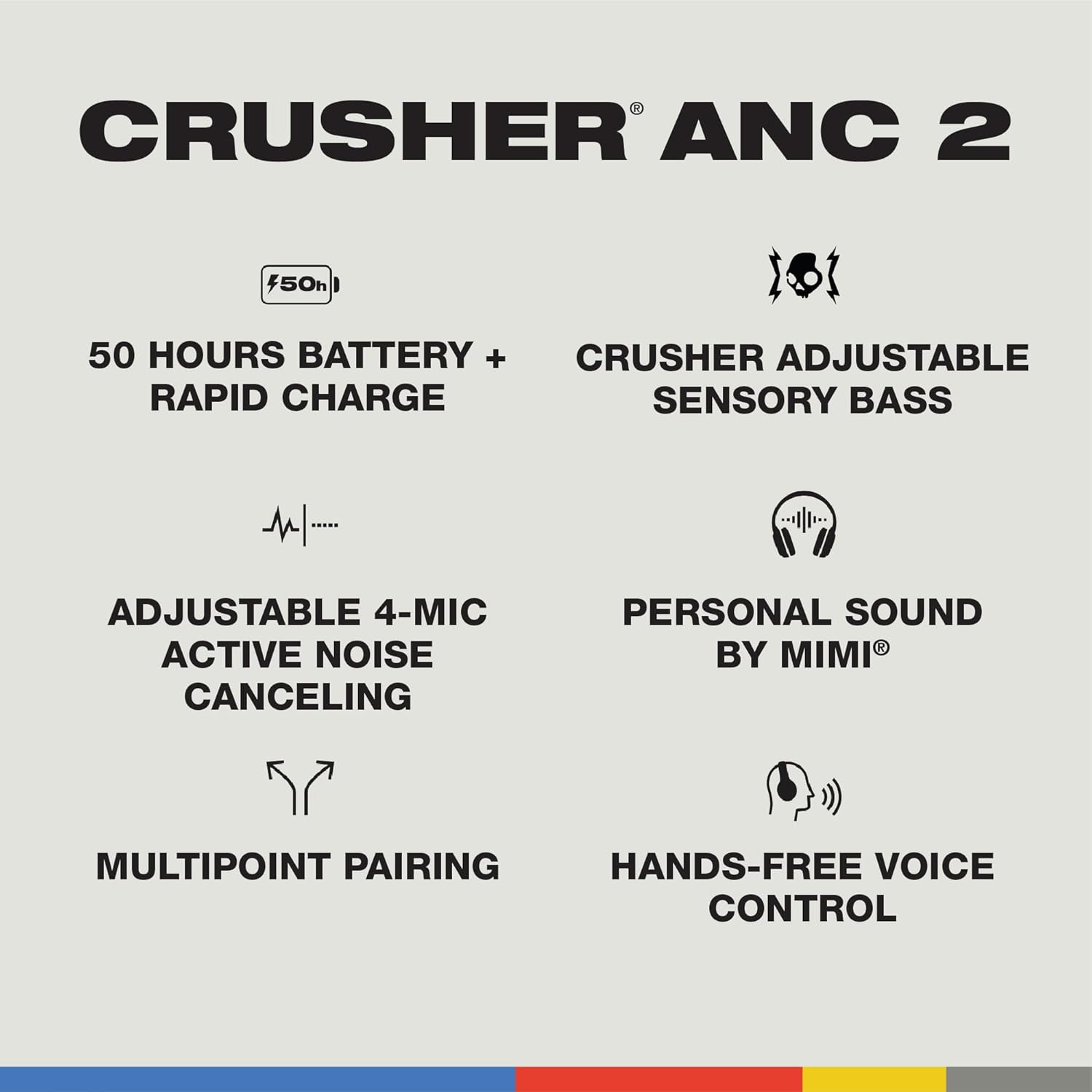 Crusher ANC 2 Wireless Noise Cancelling Headphones