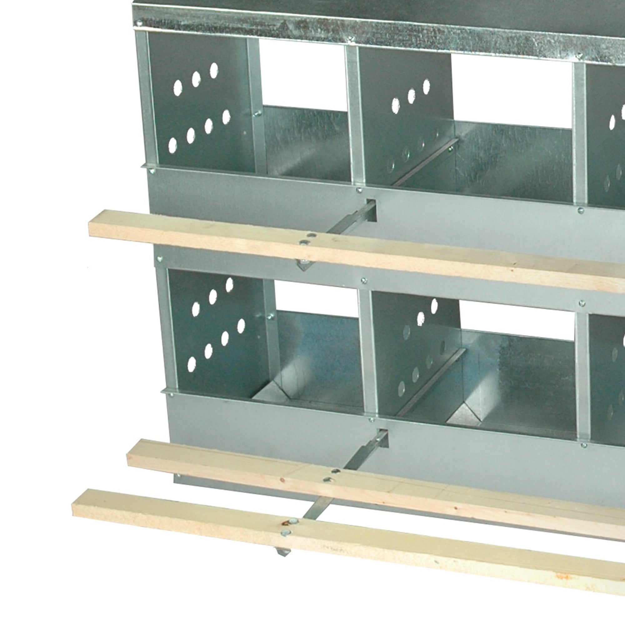 2026 Brower Galvanized Steel 10 Hole 50 Bird Poultry Nest Chicken Brooding Box