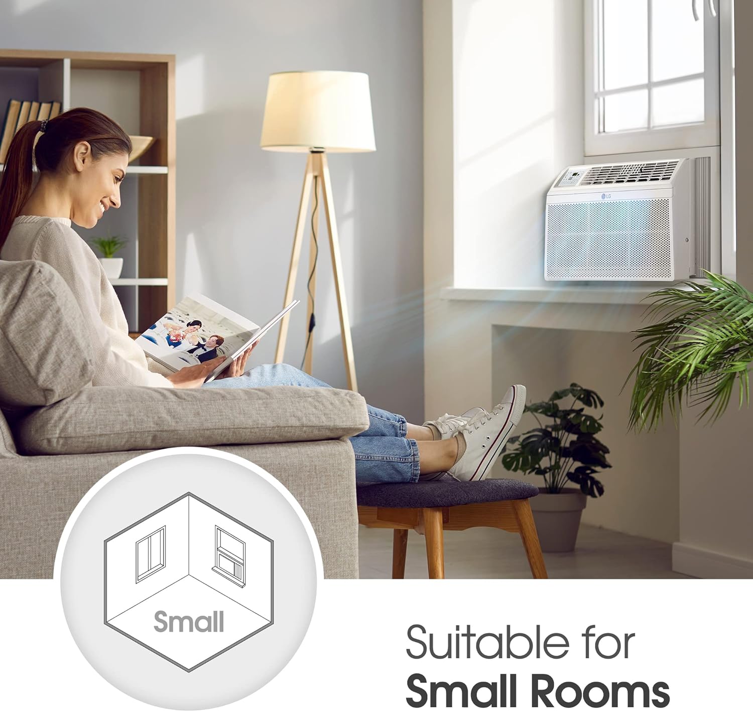 Lw6024Rsmx Wi-Fi Window Air Conditioner, 6,000 BTU